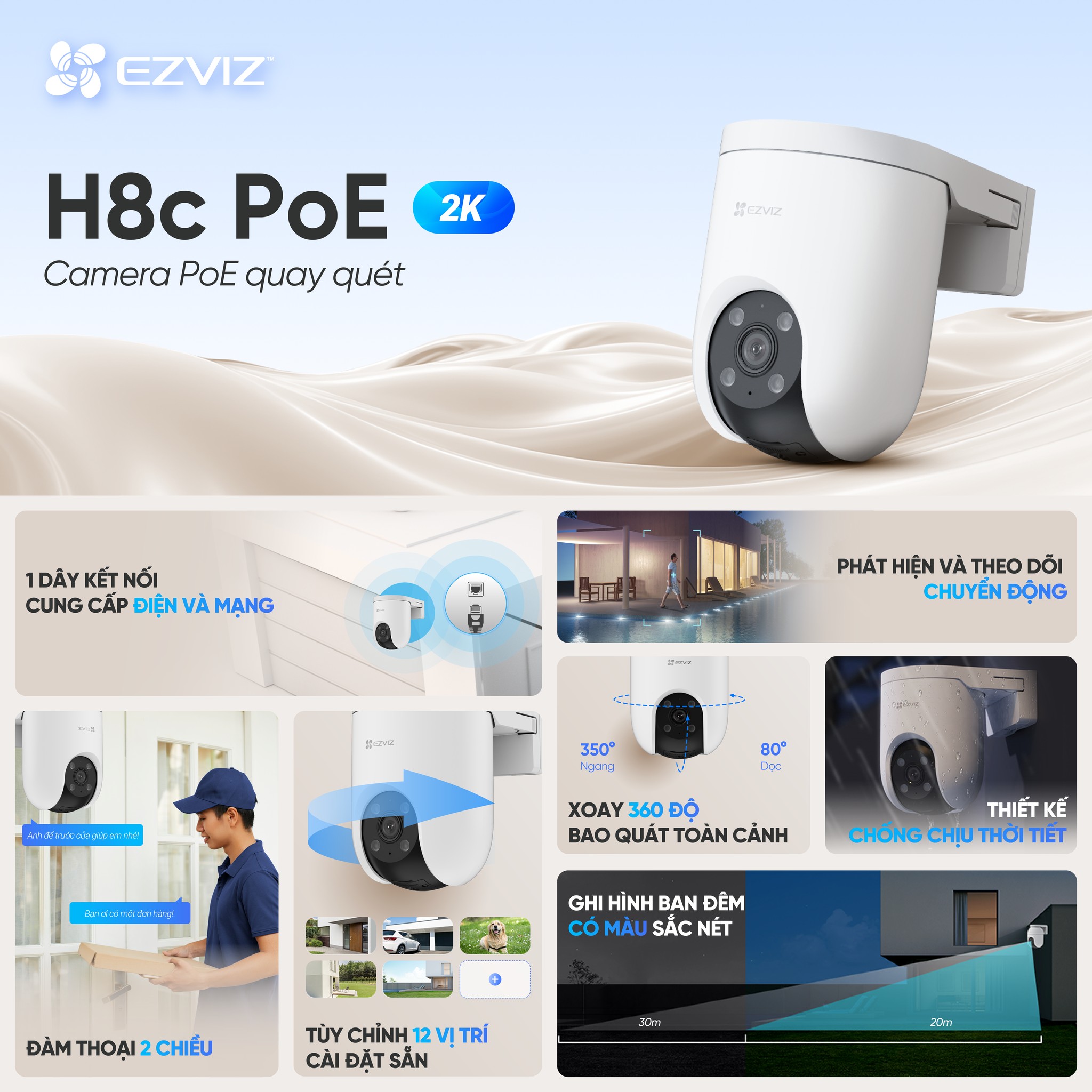 Camera Ezivz H8C POE 2K