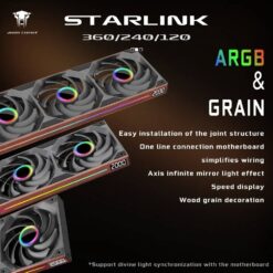 Fan Leopard StarLink 360 - set 3 fan - Trắng, Đen - xuôi ngược