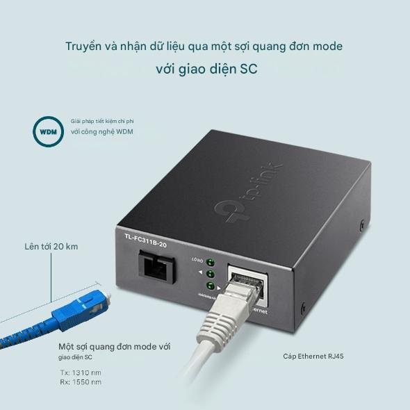 Gigabit WDM Media Converter TP-LINK TL-FC311B-20