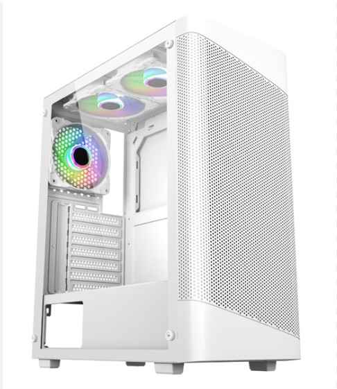 Case Gaming Magic GM-02 White ( sẵn 3 fan led )