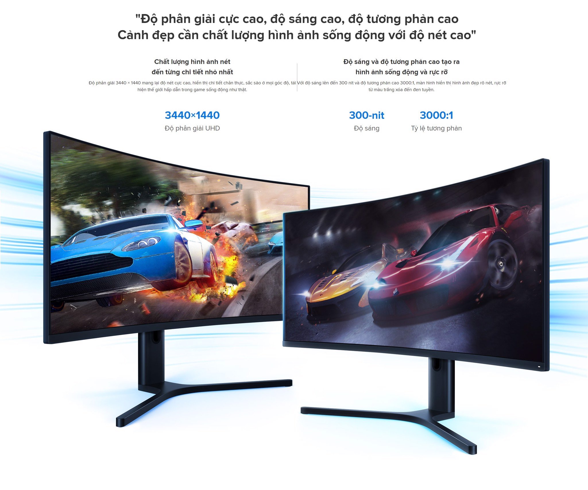 Màn hình cong Ultrawide Xiaomi Curved Gaming 34 inch 2k+/ 144hz Cũ
