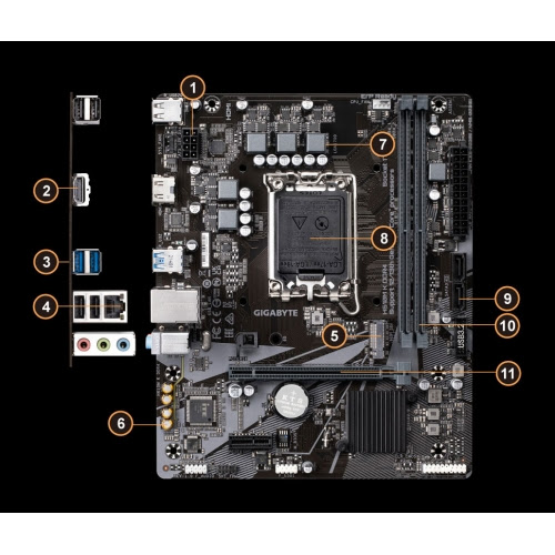 Mạch chính vi tính Gigabyte H610M K DDR4 - Ảnh 4
