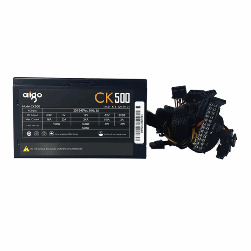 NGUỒN AIGO MODEL CK500PRO 500W 80+ EFICIENCY (DÂY CÁP ĐEN DẸT) - Ảnh 5