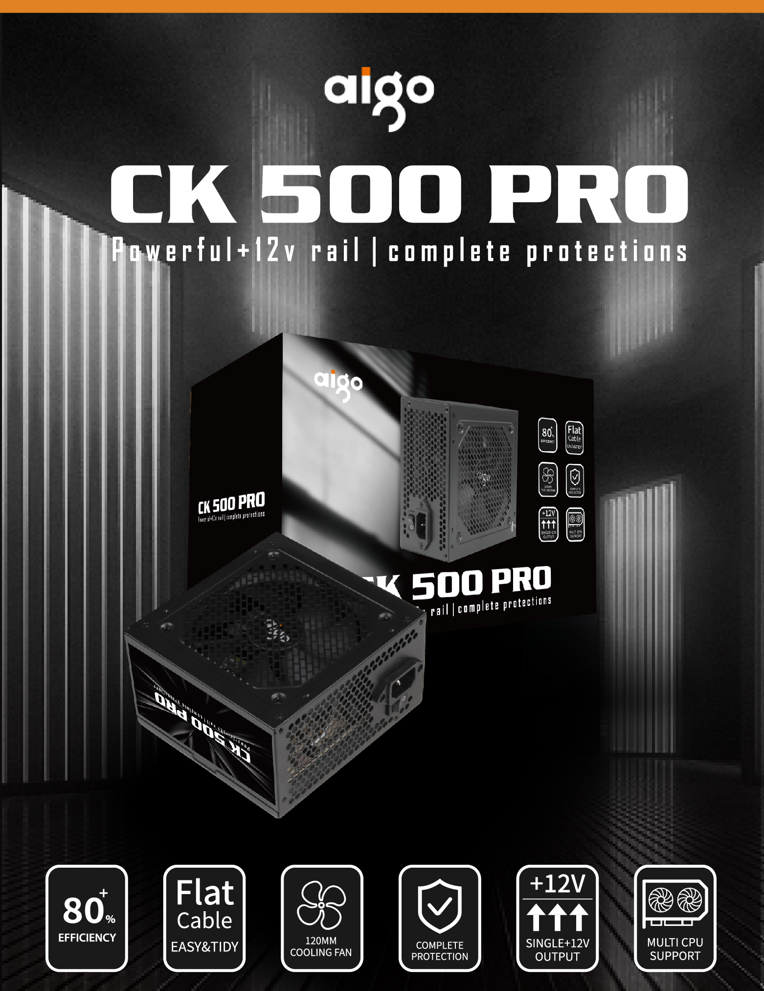 NGUỒN AIGO MODEL CK500PRO 500W sẵn tại Tấn Phát Ad hoteline: 0888195969-0949579078