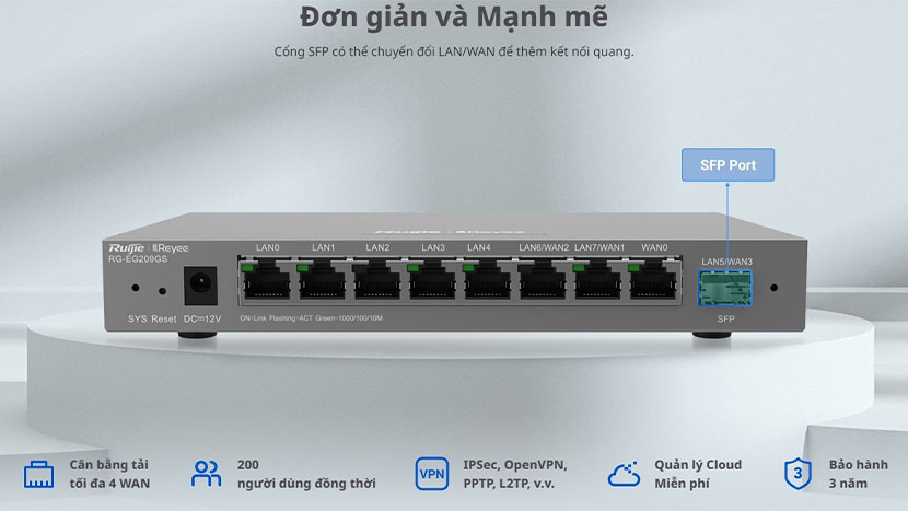 Router can bang tai Ruijie Reyee RG EG209GS 1