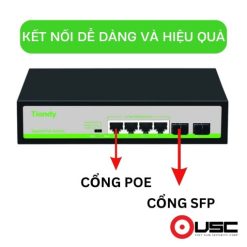 Switch POE 4 Cổng Tiandy TC-P3S06 Gigabit