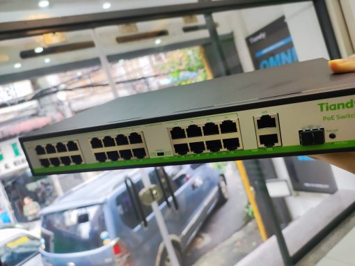 Switch POE 16 Cổng Tiandy TC-P3S019 – 16-Port 10/100Mbps PoE + 2-Port GE Uplink + 1 Port SFP Quang - Ảnh 4