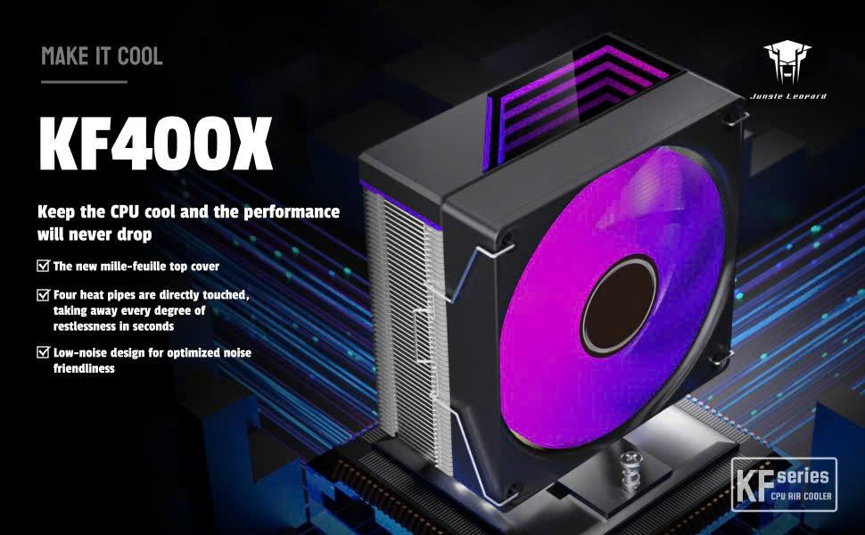 Tan nhiet khi Leopard Kf400X - en, Led RGB