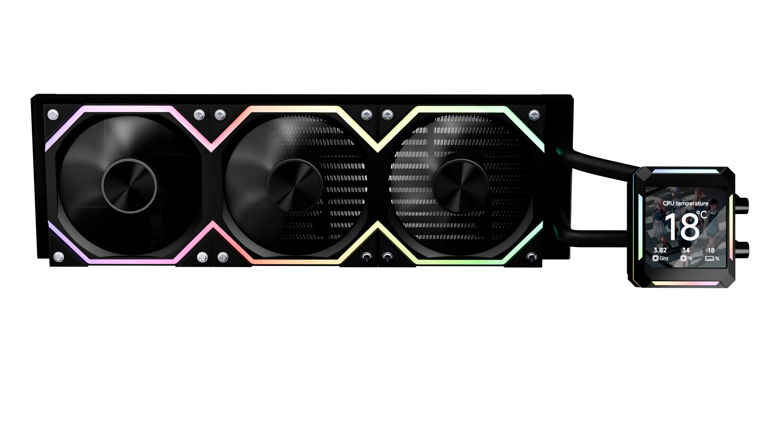 Tản nhiệt nước Leopard Astro Shell 360 ARGB Digital LCD - đen