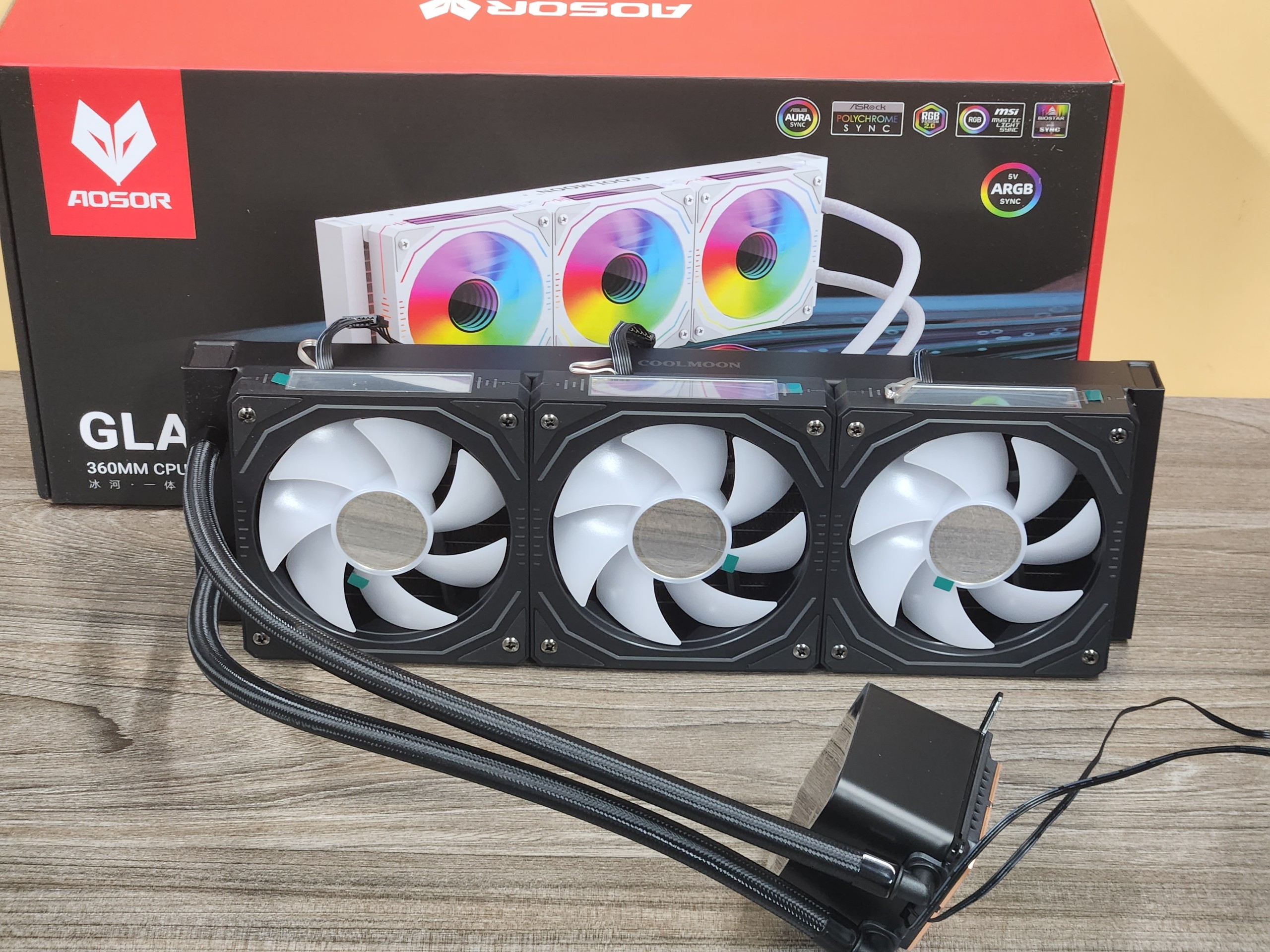 Tản nước Coolmoon 360 Glacier Đen 