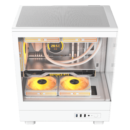 VỎ CASE MÁY TÍNH DARKFLASH DB330M Mặt kính WHITE - Ảnh 4