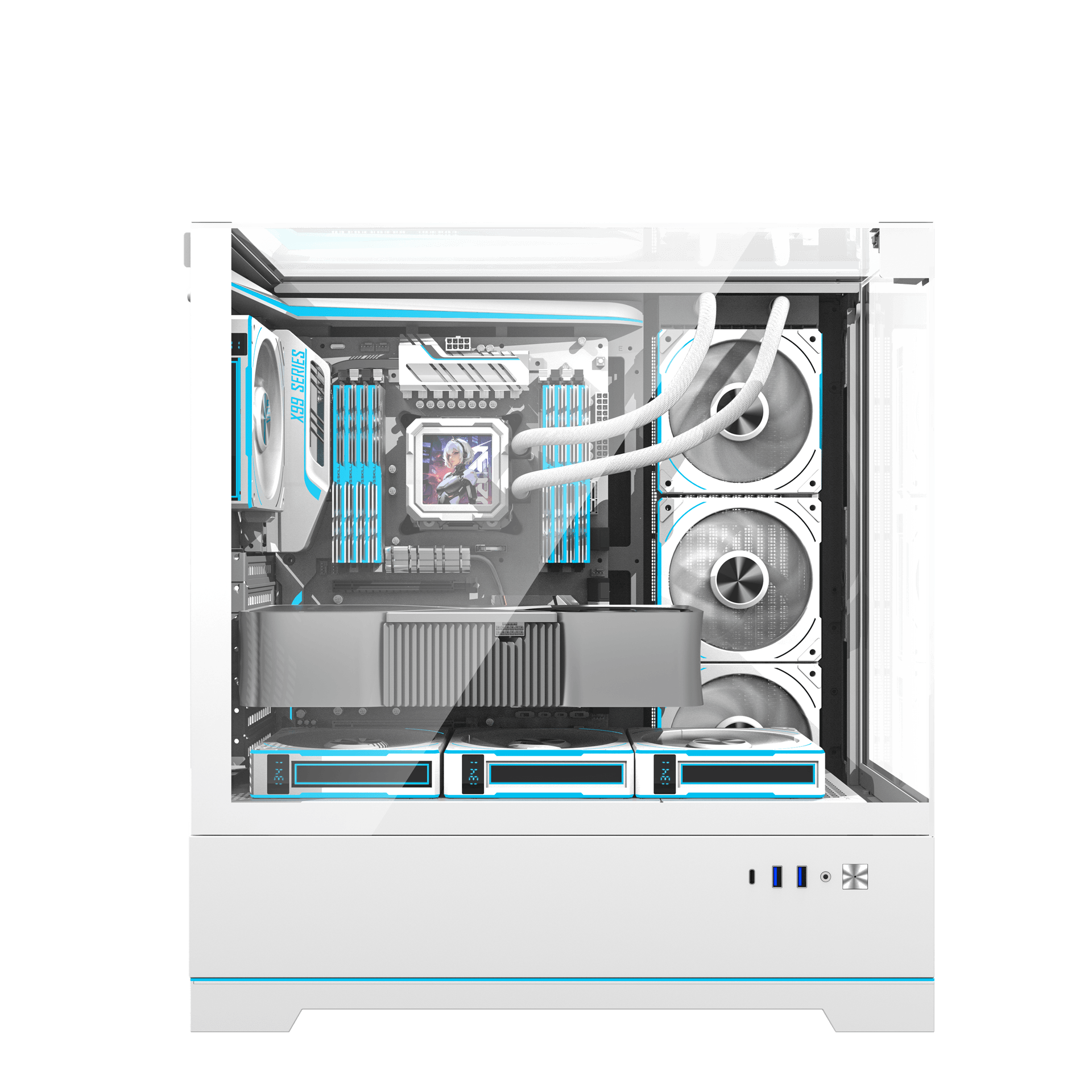 VỎ CASE MÁY TÍNH DARKFLASH DY450 Pro White