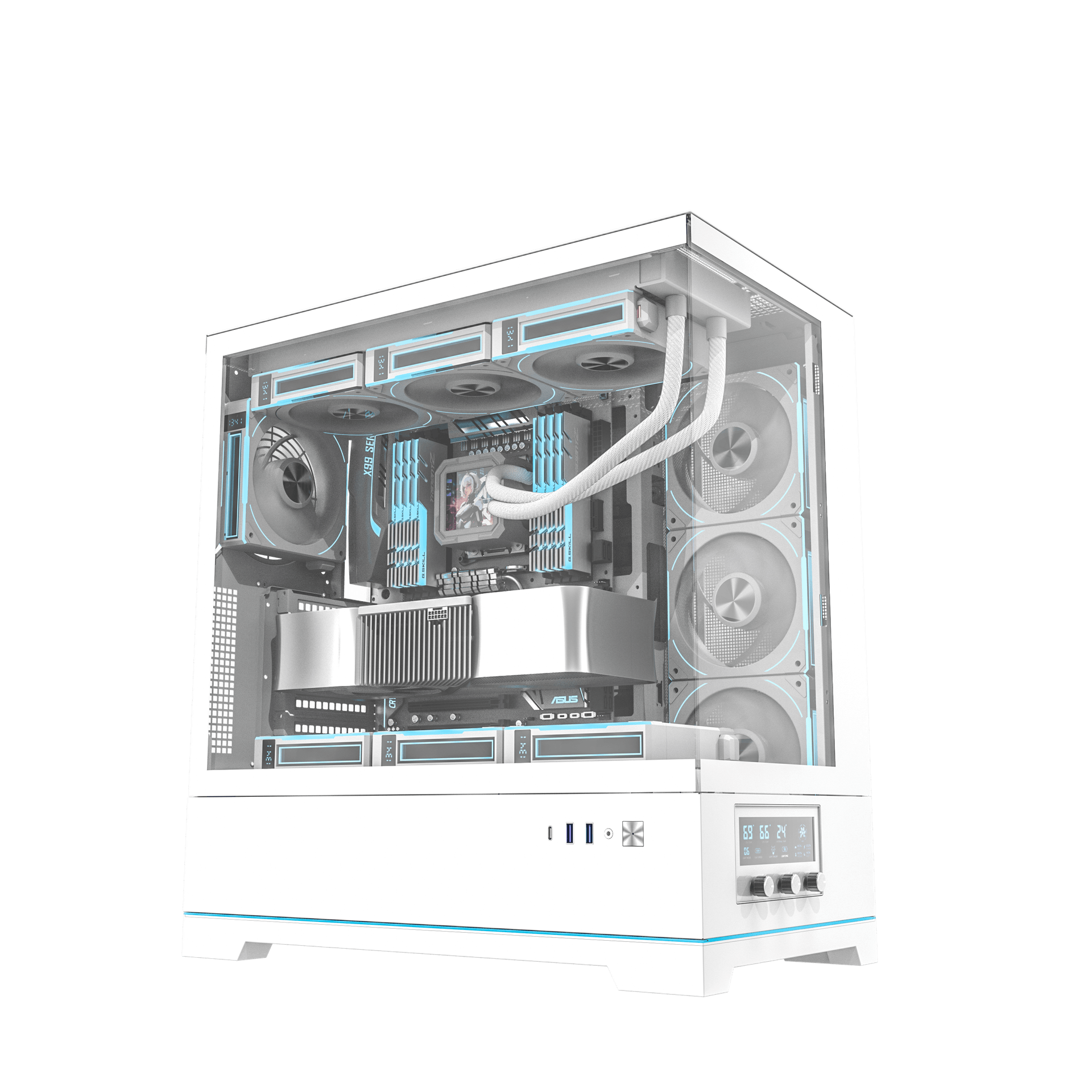 VO CASE MAY TINH DARKFLASH DY451 Pro ATX 5 1