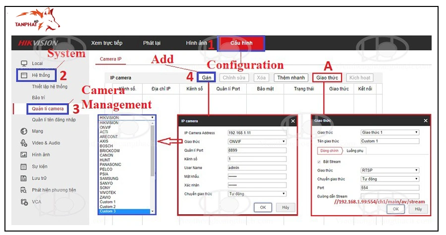 add camera IP vao dau ghi Hikvision don gian 2 1