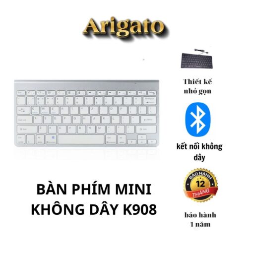 BÀN PHÍM BLUETOOTH KHÔNG DÂY - KẾT NỐI BLUETOOTH K908