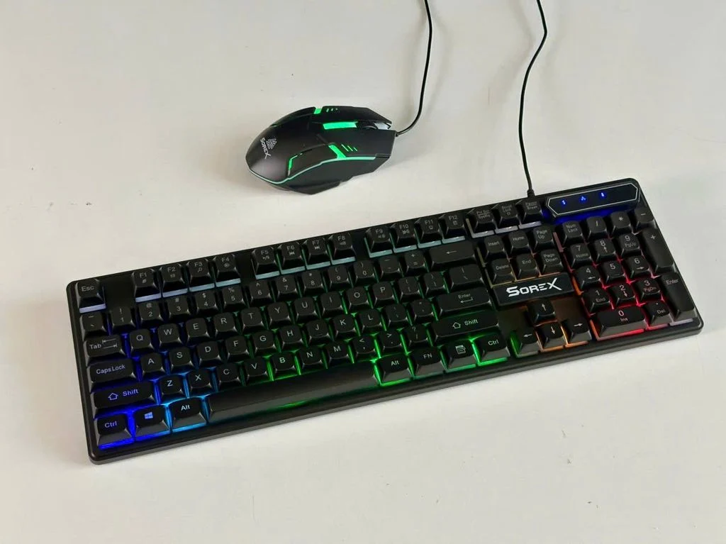 Bàn phím giả cơ Sorex KM2025 LED RGB đen