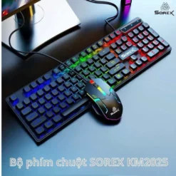 Bàn phím giả cơ Sorex KM2025 LED RGB đen