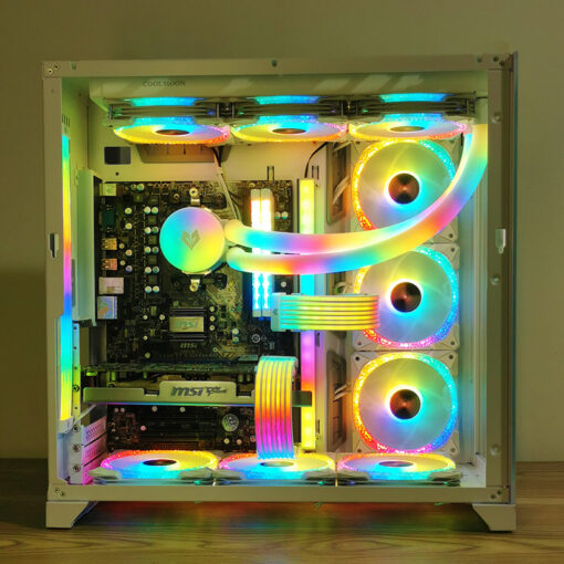 Cover Dây Nguồn Coolmoon Aosor AL300 ARGB Neon – Trang Trí Dây Nguồn 24 Pin Mainboard Và VGA - Ảnh 4