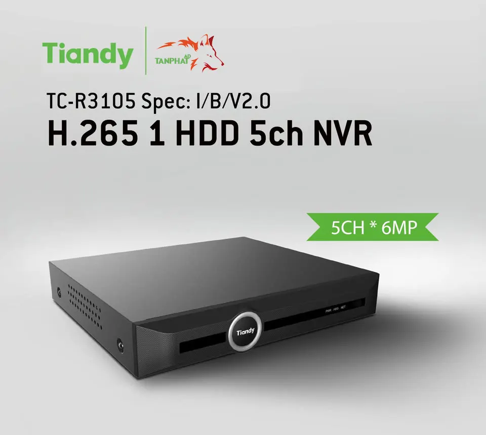 Đầu Ghi camera IP Tiandy TC-R3105 5 Kênh