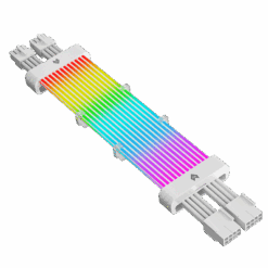 Dây nối dài nguồn Aosor GPU-28 2x8PIN LED ARGB màu trắng