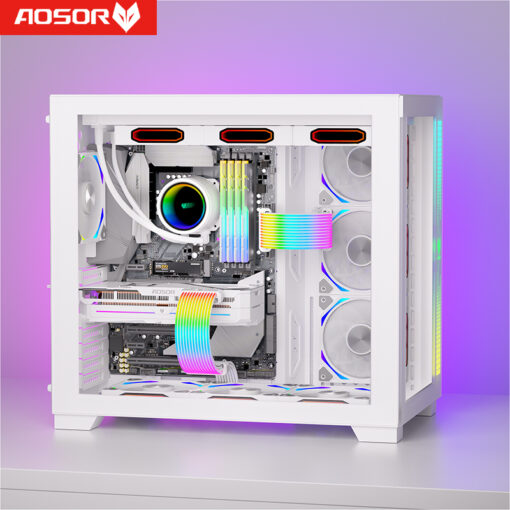 Dây nối dài nguồn Aosor ME210 24pin led ARGB màu trắng