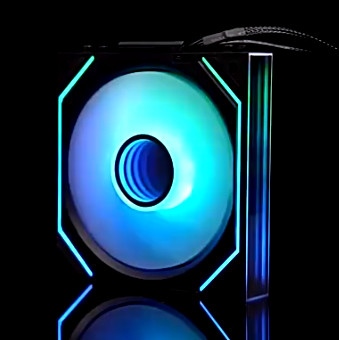 Fan V2 vô cực không dây đen RGB