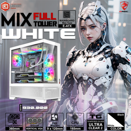 Bể cá Case Magic Mix Full Tower White