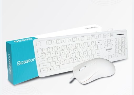 COMBO BÀN PHÍM + MOUSE BOSSTON D6800 WHITE
