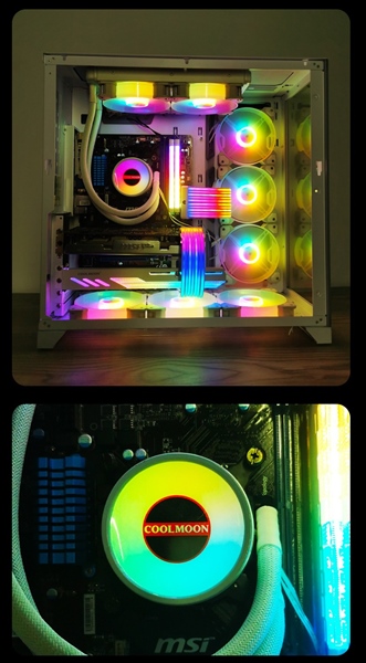 Tản Nhiệt Nước All in one Coolmoon 240 Trắng Fan Y1 - Ảnh 4