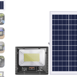 Đèn pha năng lượng mặt trời chống nước Jindian 100W JD-8800L