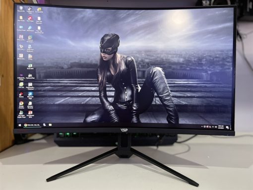 Màn hình VSP cong 2406 Cuver LED Monitor 24 inch VL24 trắng - Ảnh 2