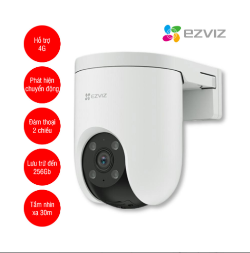 Camera WiFi EZVIZ H8C 2K 4G Quay Quét 360 độ -Giải pháp giám sát ngoài trời không cần Wi-Fi
