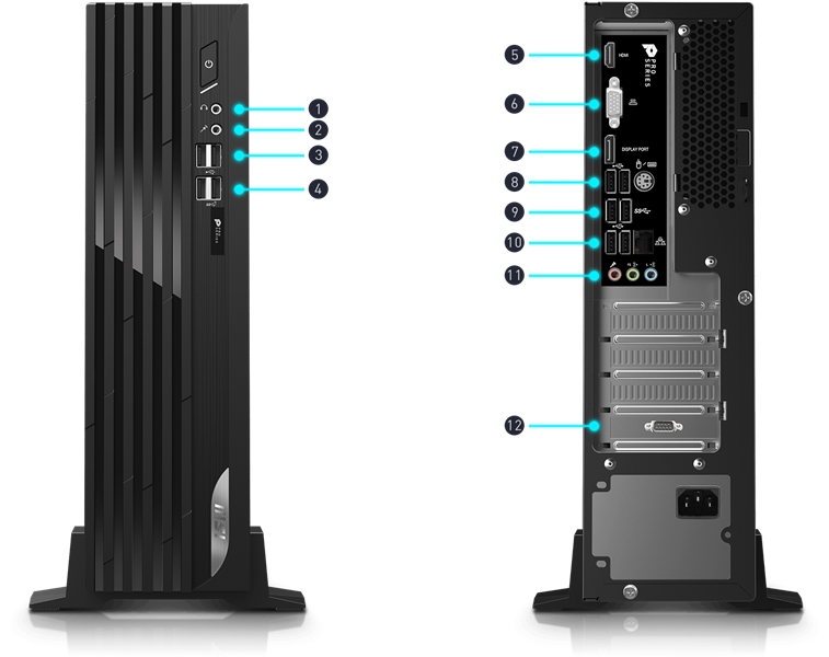 Bộ máy vi tính để bàn (PRO PC) MSI PRO DP130 B0 A5 /I3- 10105/Barebone/Wifi/BT/Đen