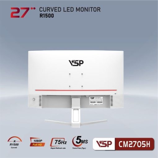 Màn Hình Cong VSP CM2705H 27"/ FHD/ 75Hz/ HDMI/ VGA TRẮNG - Ảnh 2