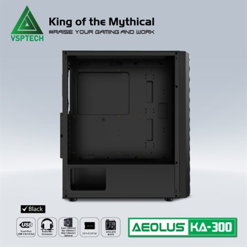 Case Gaming VSPTECH KA300 - BLACK - Ảnh 3