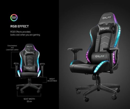 Ghế chuyên game GC-01S RGB Black RG01 - Ảnh 3