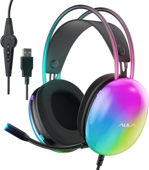 Tai Nghe Gaming Aula S505 7.1 Led RGB - Ảnh 2