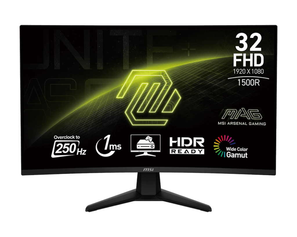 Màn hình gaming MSI MAG32C6X 32 inch FHD VA 250Hz, 1ms, HDMI + DP, cong