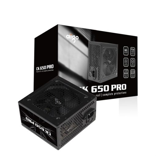 BỘ NGUỒN MÁY TÍNH AIGO MODEL CK650PRO 650W, APFC, 85+ EFICIENCY - Ảnh 3