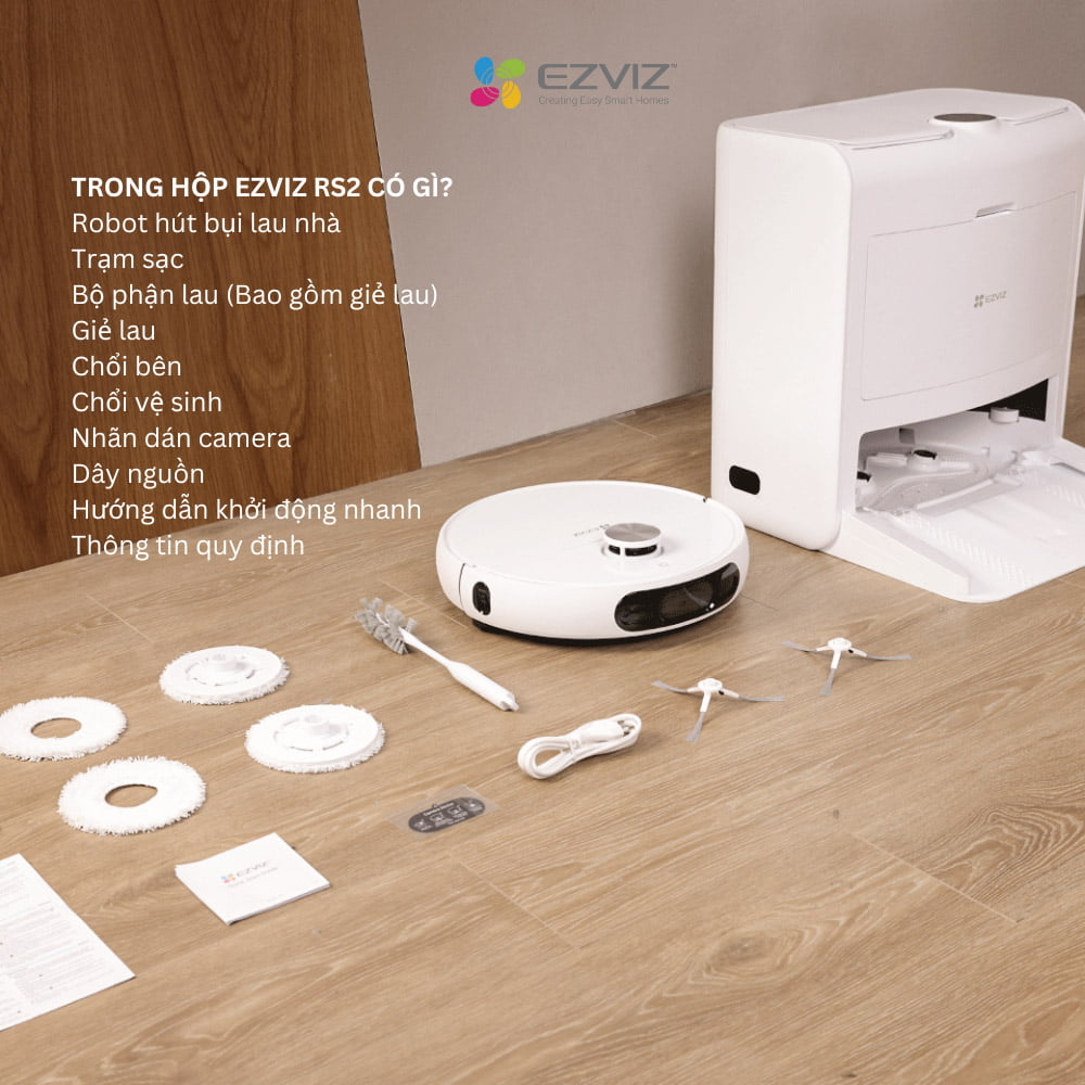 Robot hút bụi và lau nhà thông minh EZVIZ RS2 