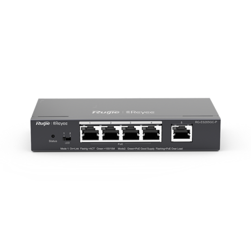 RG-ES205GC-P, 5-Port Gigabit Smart Cloud Mananged PoE Switch