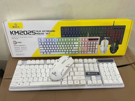 Bàn phím giả cơ Sorex KM2025 LED RGB Trắng - Ảnh 4