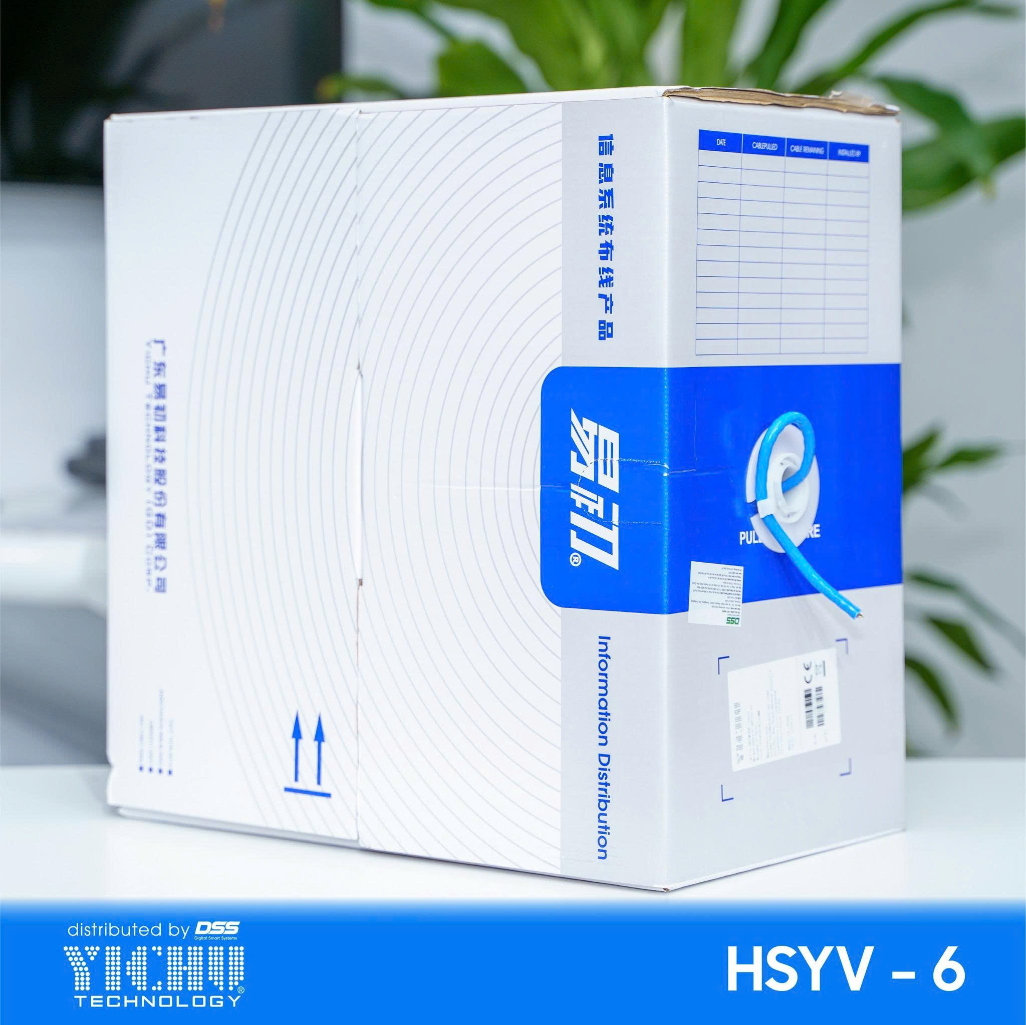 Cáp mạng 6E UTP HSYV-5E 4x2x0.57, hiệu Yichu