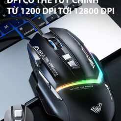 Chuột gaming có dây Aula S12 Pro đen