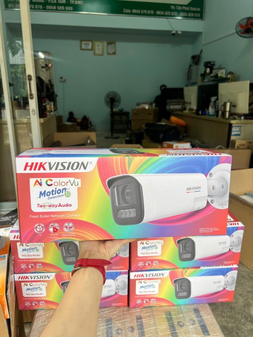 Camera IP thân trụ 4MP Hikvision DS-2CD1B47G3H-LIUF/SRB