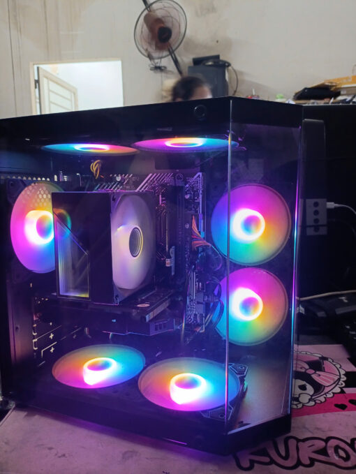 Bộ máy vi tính Gaming H510 asus/i5 11400f/16g Fury/1050ti 4g coloful/450w aigo/case mặt kính + fan
