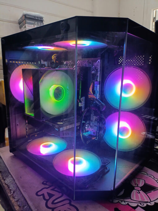 Bộ máy vi tính Gaming H510 asus/i5 11400f/16g Fury/1050ti 4g coloful/450w aigo/case mặt kính + fan