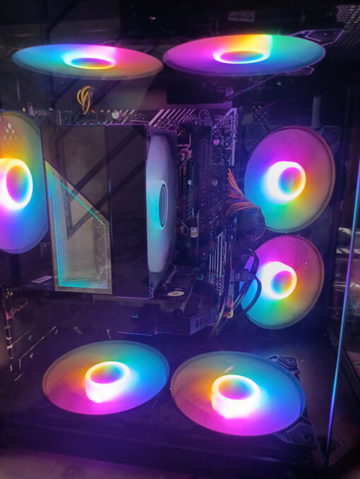 Bộ máy vi tính Gaming H510 asus/i5 11400f/16g Fury/1050ti 4g coloful/450w aigo/case mặt kính + fan - Ảnh 4