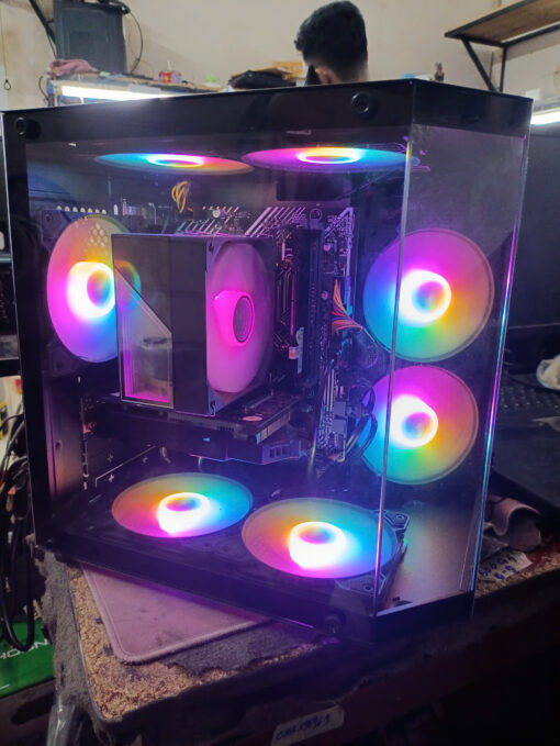 Bộ máy vi tính Gaming H510 asus/i5 11400f/16g Fury/1050ti 4g coloful/450w aigo/case mặt kính + fan - Ảnh 5