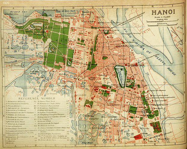 Bản đồ quy hoạch Hà Nội 1920